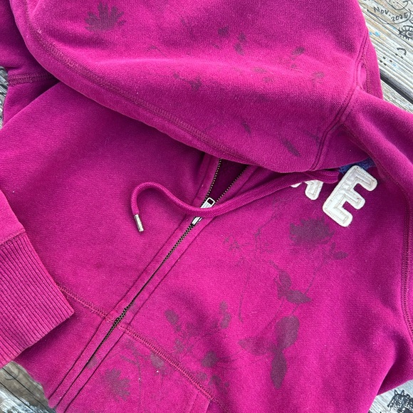 VTG Y2K American Eagle Magenta Zip-Up Hoodie Women’s Large - Picture 2 of 6